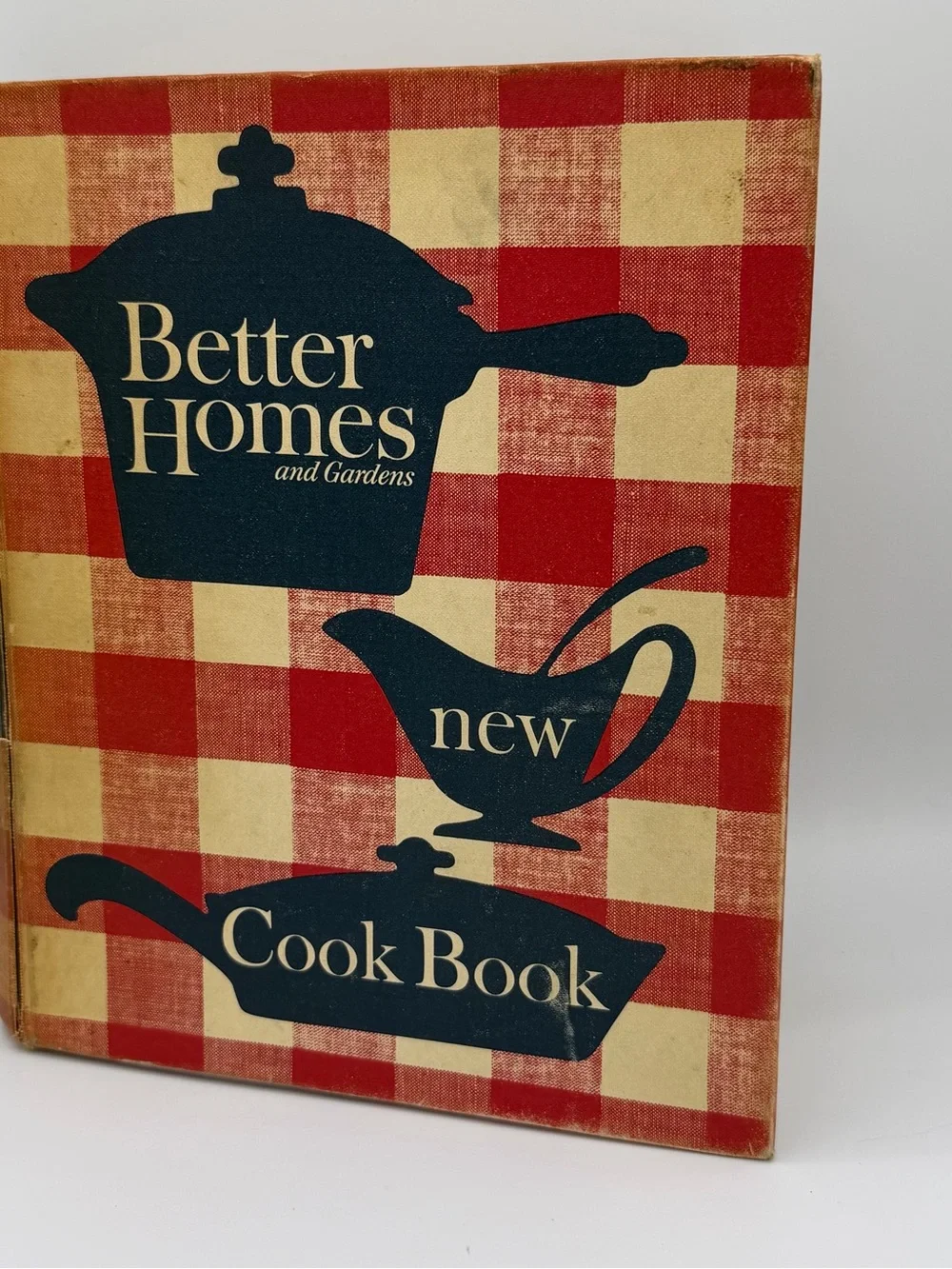 Vintage Better Homes & Gardens Red Plaid Cook Book 1960s Yellow Tabs